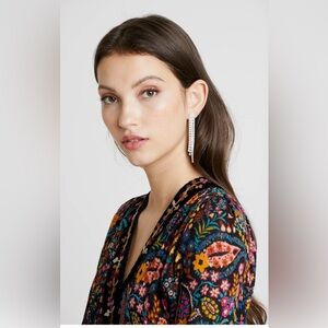 NEW💎Pilgrim Rachel long cristals studs earings silver plated